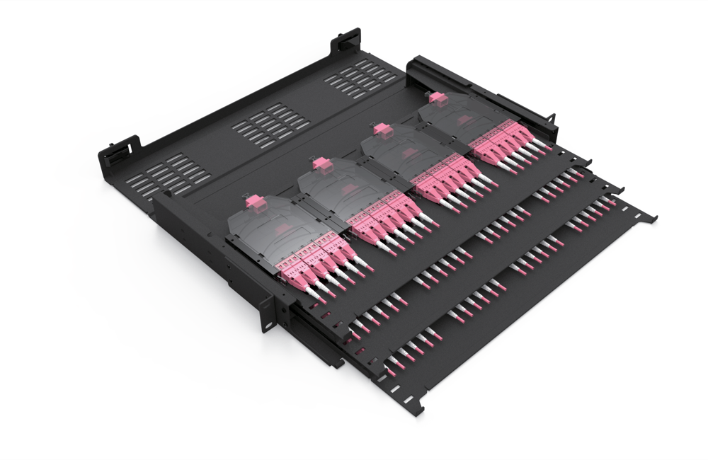 BLACKSTONE High Density MPO & MTP Fiber Optical Patch Panel 1U 144 Cores Termina