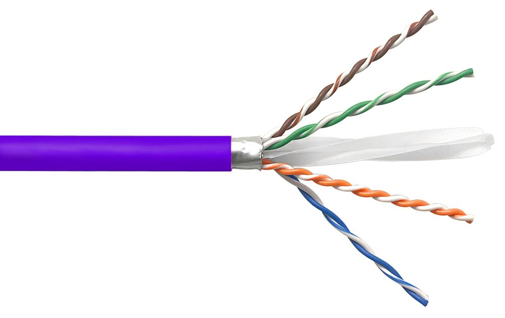BLACKSTONE CAT6A S/FTP Ethernet Bulk Cable, Indoor, 1000ft, 23AWG 4 Pair Solid P