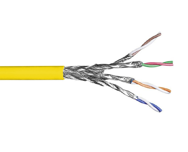 BLACKSTONE CAT7 S/FTP Ethernet Bulk Cable, Indoor, 1000ft, 23AWG 4 Pair Solid Pu