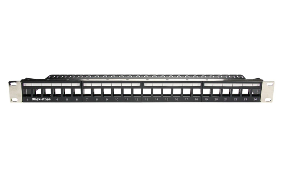 BLACKSTONE Shielded, 24-Port Empty Patch Panel, 1RU - BSPPM600F