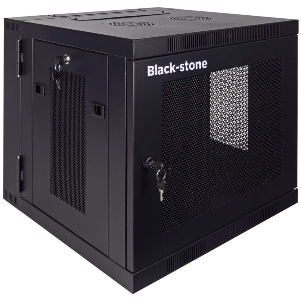 BLACKSTONE 9U 600mm Wall-Mount Double Section Hinged Perforated