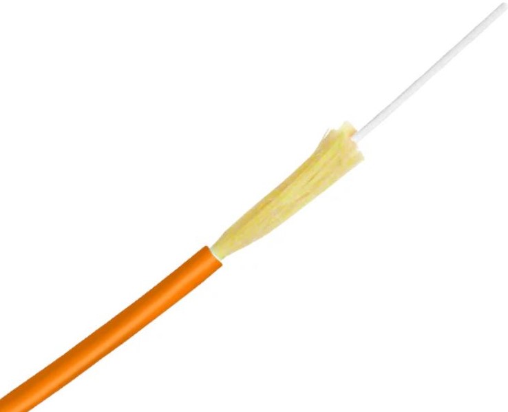 BLACKSTONE Simplex Fiber Optic Cable, Multimode, OM1, 62.5/125µm, 2mm, Indoor, L