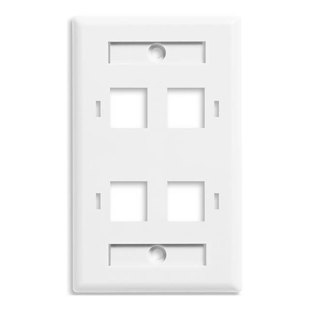 Black-stone 4-Port US Style Faceplate- BSFPUS4000111