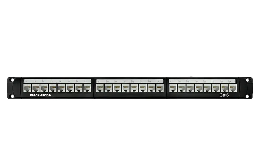 BLACKSTONE CAT6 Unshielded 24-Port Fully Loaded Patch Panel 1RU - BSPPM60024500