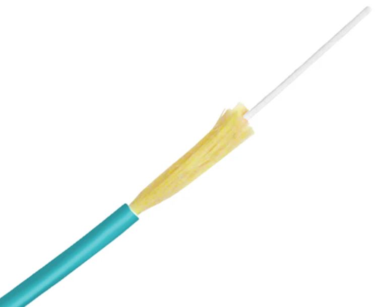 BLACKSTONE Simplex Fiber Optic Cable, Multimode 10 Gig, OM4, 50/125µm, 2mm, Indo